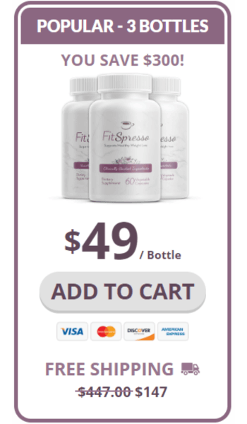 Fitspresso 3 Bottles Price